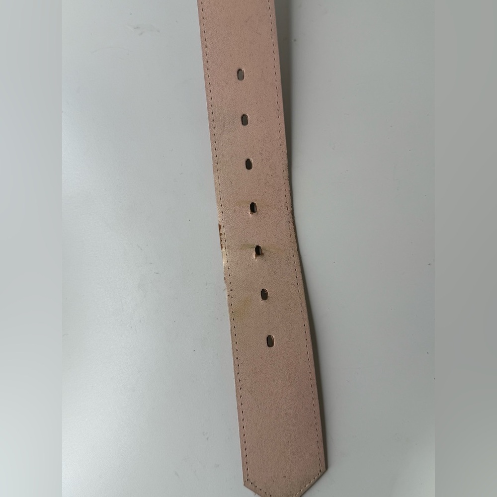 Y2K Crystal Heart Western Belt Pink Ombre Rhinestone Buckle Wide Festival Med - Picture 5 of 7